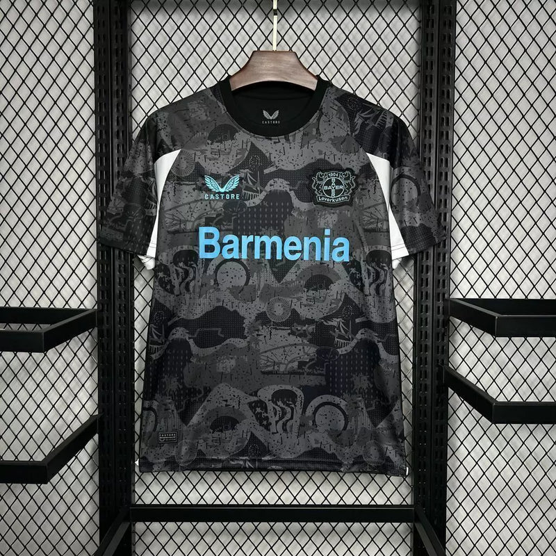 Camisa Bayer Leverkusen II 24/25 - Cinza e preto