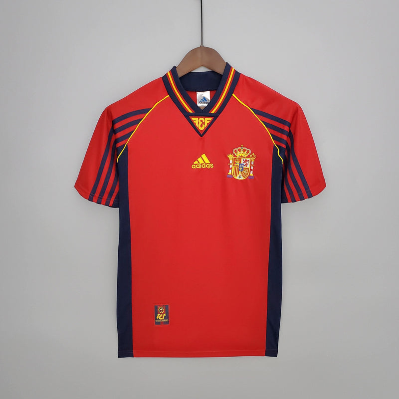 Camisa Espanha Home (1) 1998 Adidas Retrô Masculina