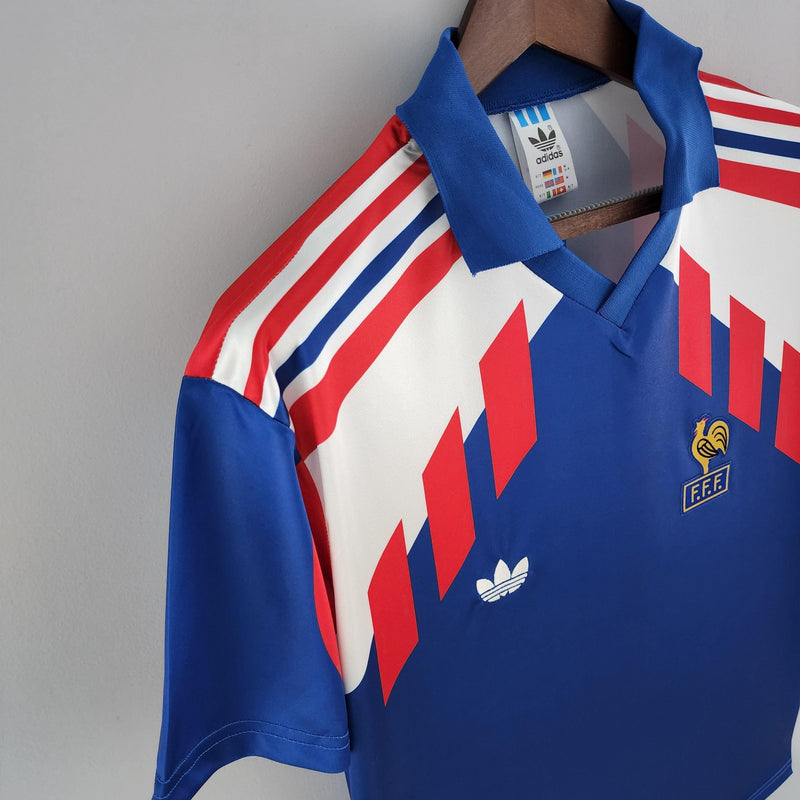 Camisa França Home (1) 1988 Adidas Retrô Masculina