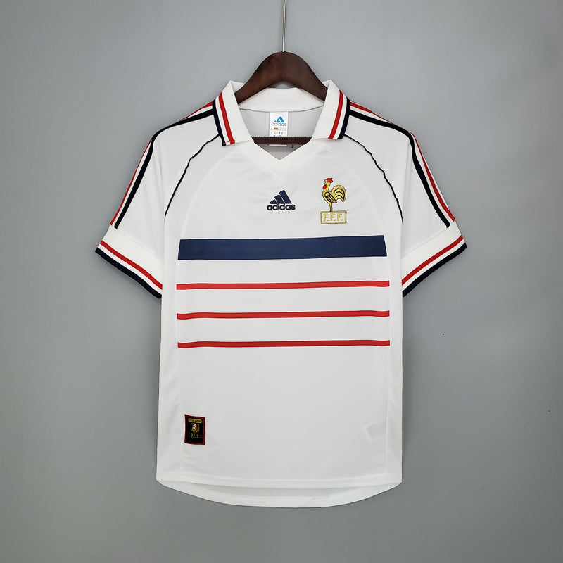 Camisa França Away (2) 1998 Adidas Retrô Masculina