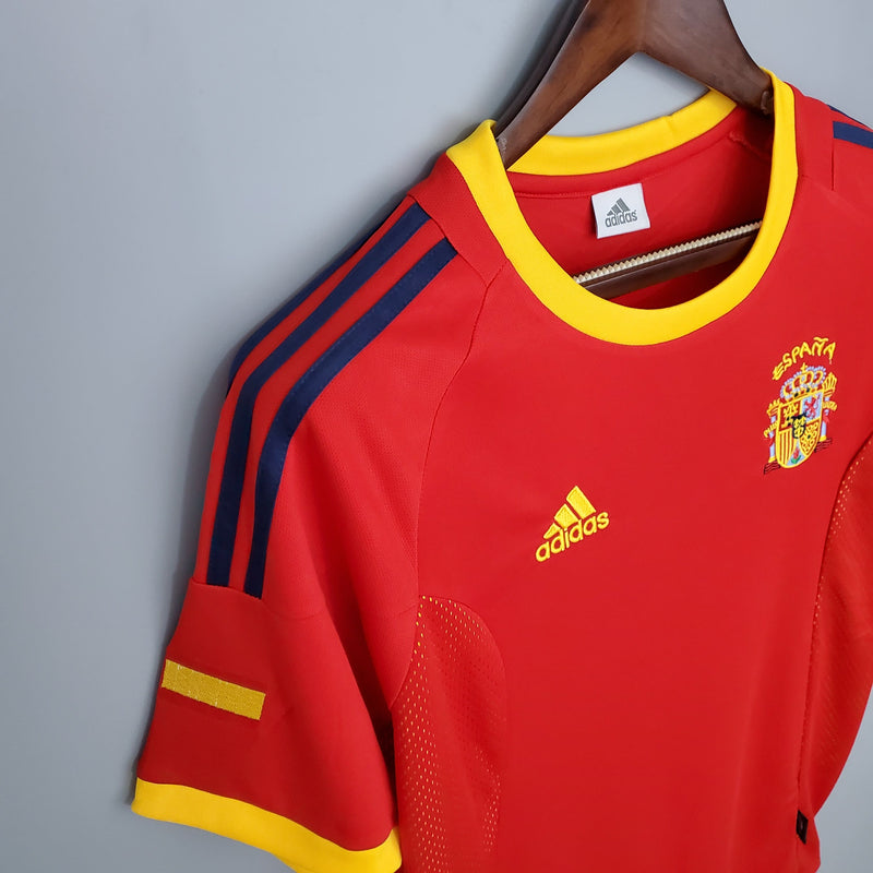 Camisa Espanha Home (1) 2002 Adidas Retrô Masculina