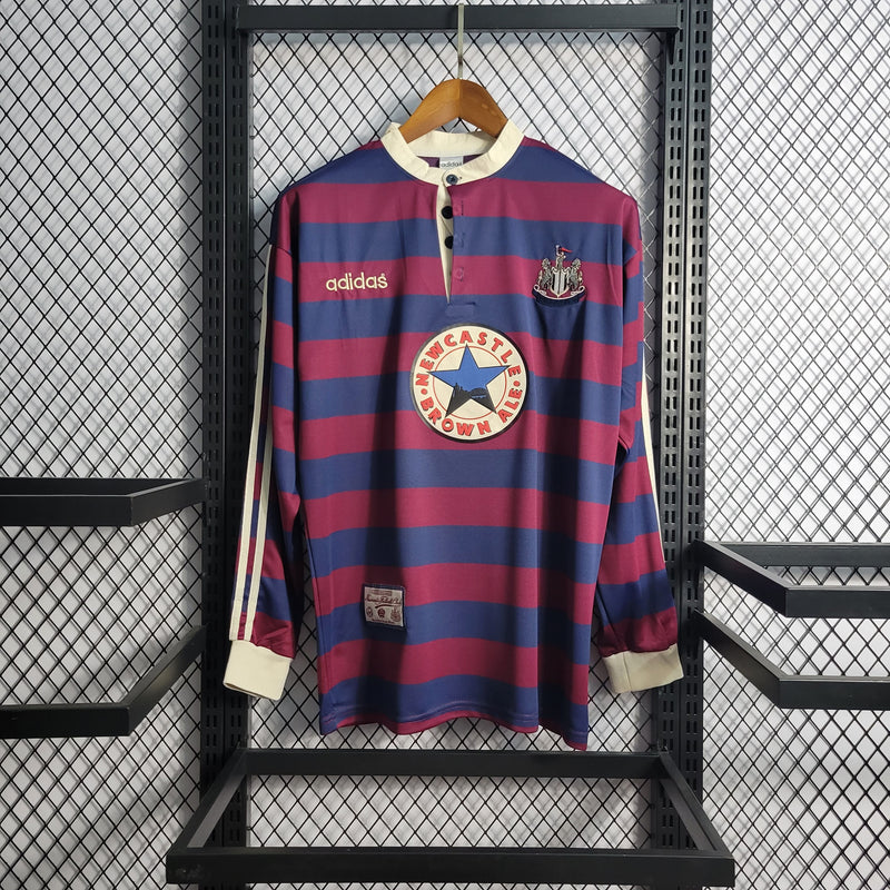 Camisa Newcastle Away (2) 1995/96 Adidas Retrô Manga Longa Masculina