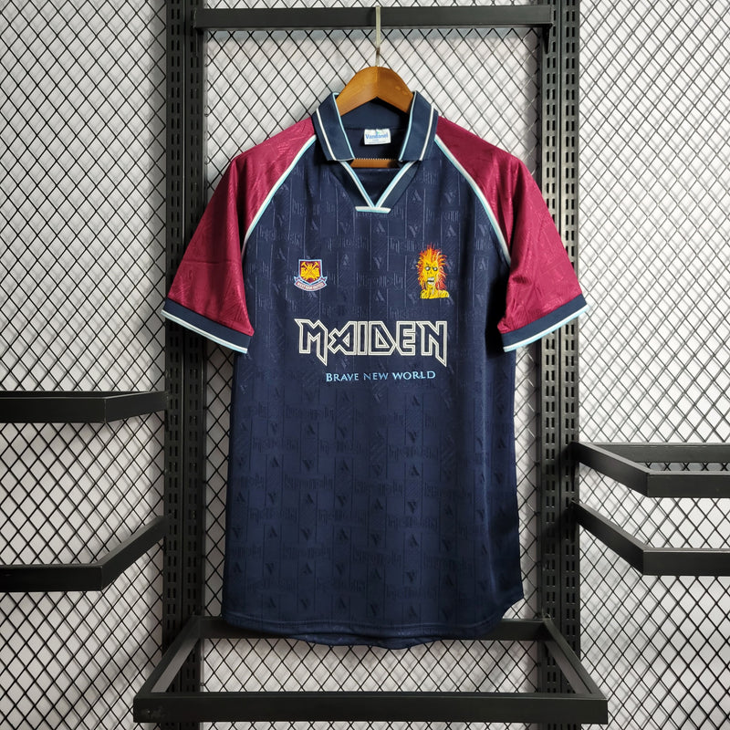 Camisa West Ham Home (1) Iron Maiden 1999 Vandanel Retrô Masculina