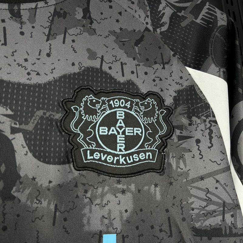 Camisa Bayer Leverkusen II 24/25 - Cinza e preto